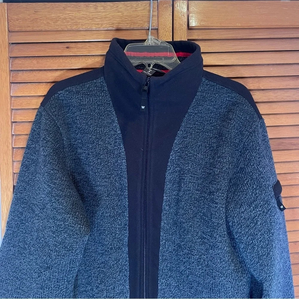 Woolrich Knit Fleece Combination Thick Jacket Multi Pocket Outdoors Warm Size M - Picture 2 of 8